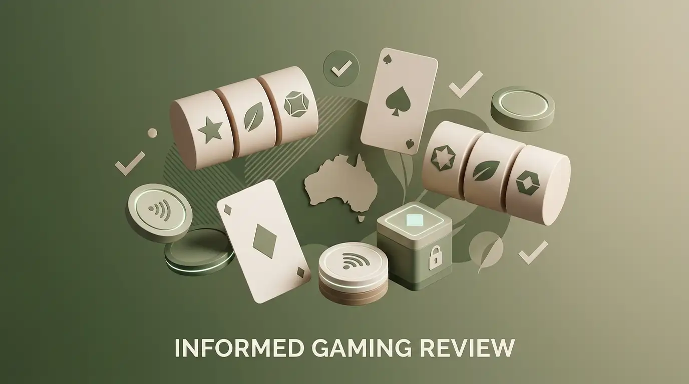 Editorial illustration of casino games and payment categories